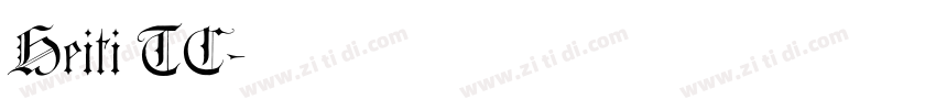 Heiti TC字体转换